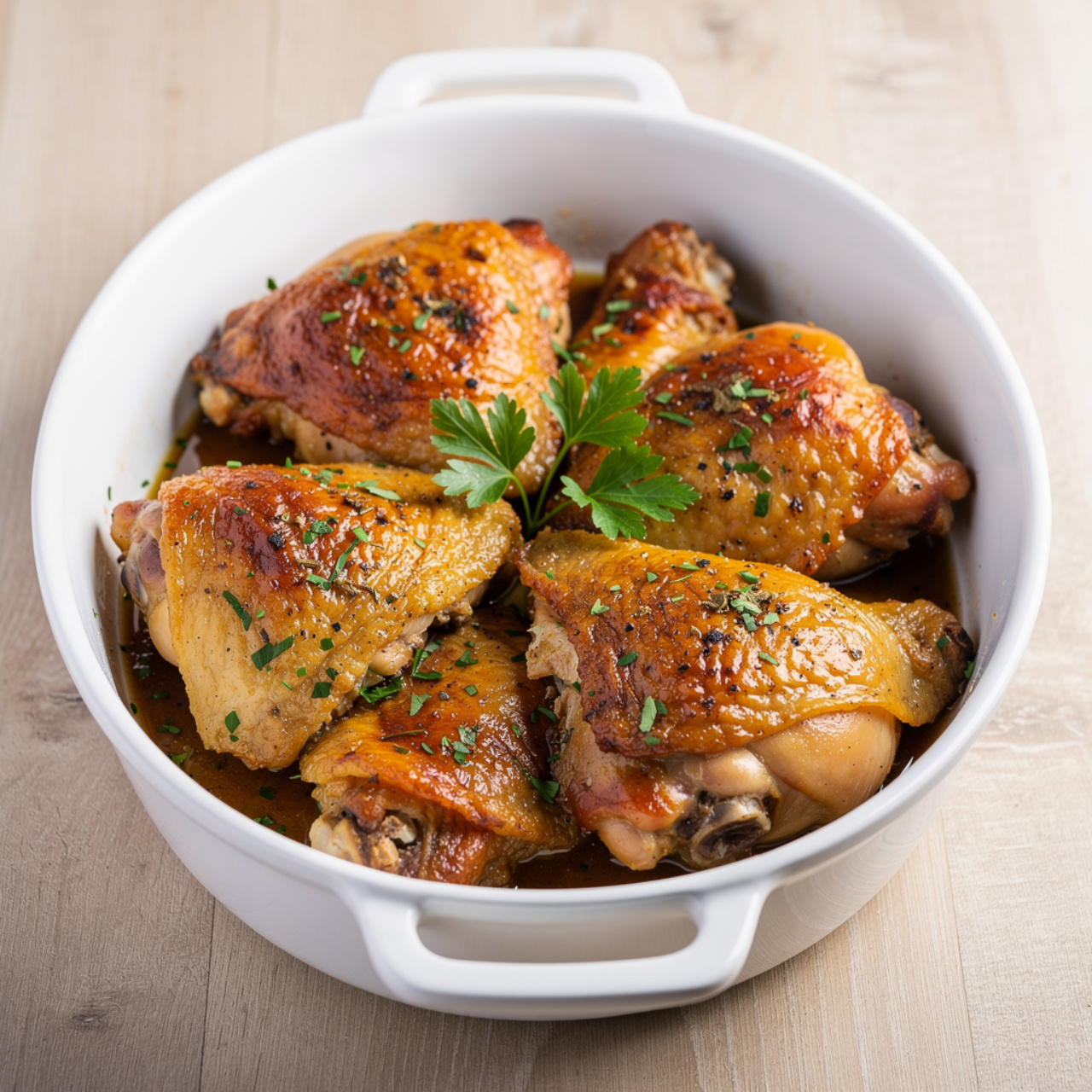 Easy Slow Cooker Brown Sugar Garlic Chicken Thighs