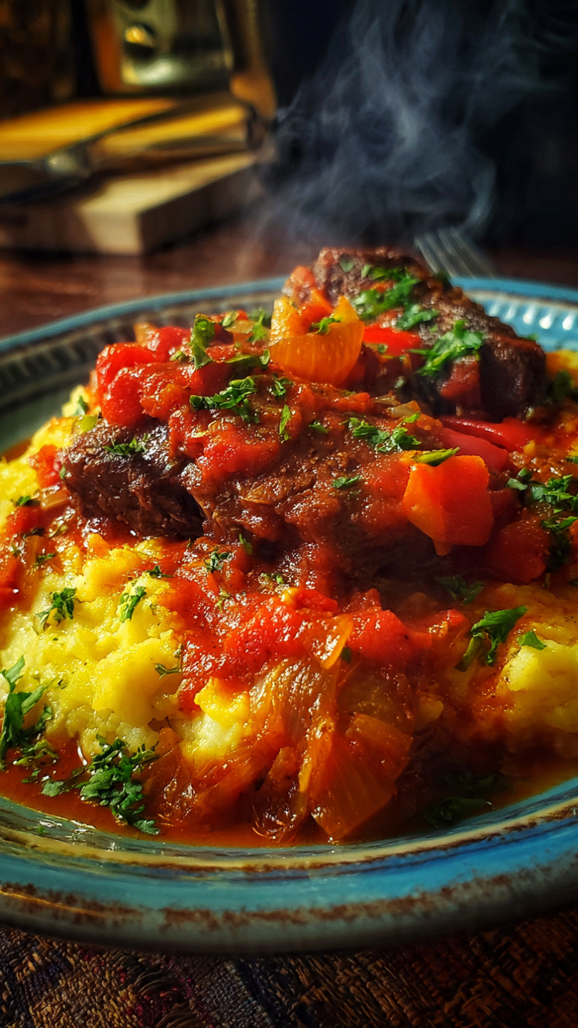 Crockpot Swiss Steak with Tomato Gravy