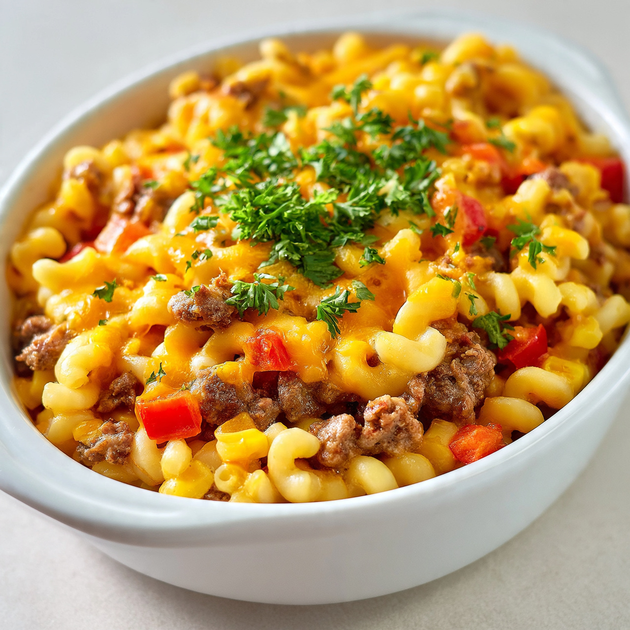 Crockpot Hamburger Recipe (Easy Cheesy Ground Beef Pasta)