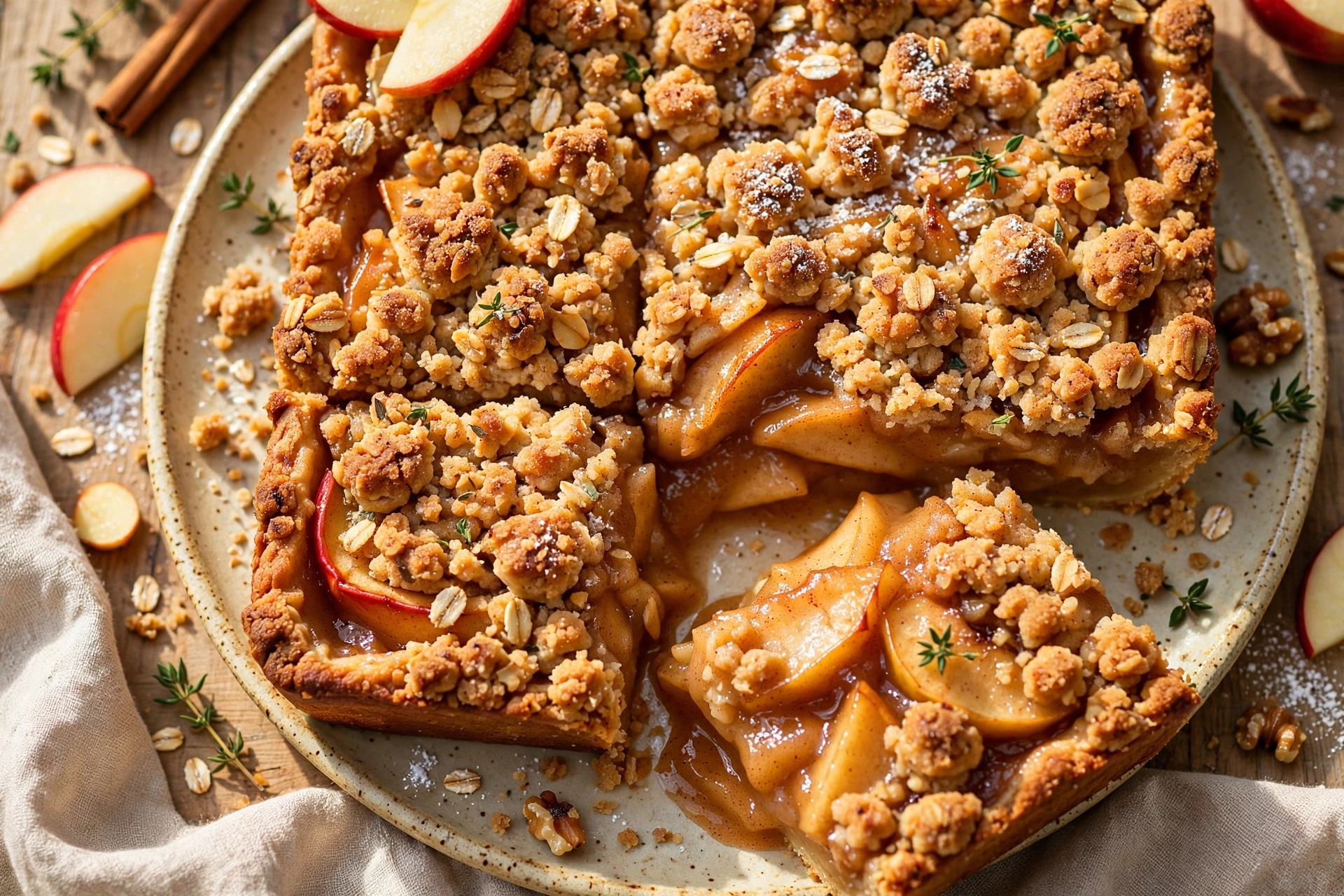 Apple Slab Pie with Crumble Topping