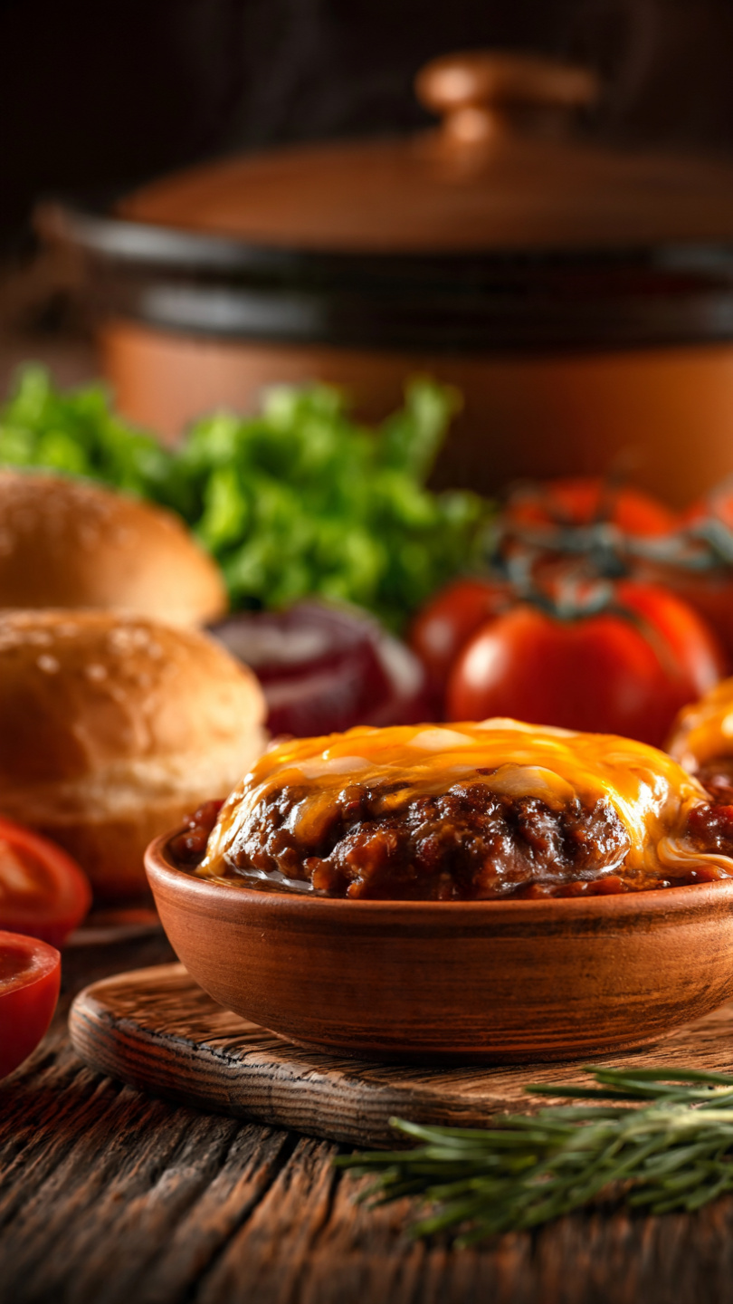 Cheesy Hamburger Crockpot Soup