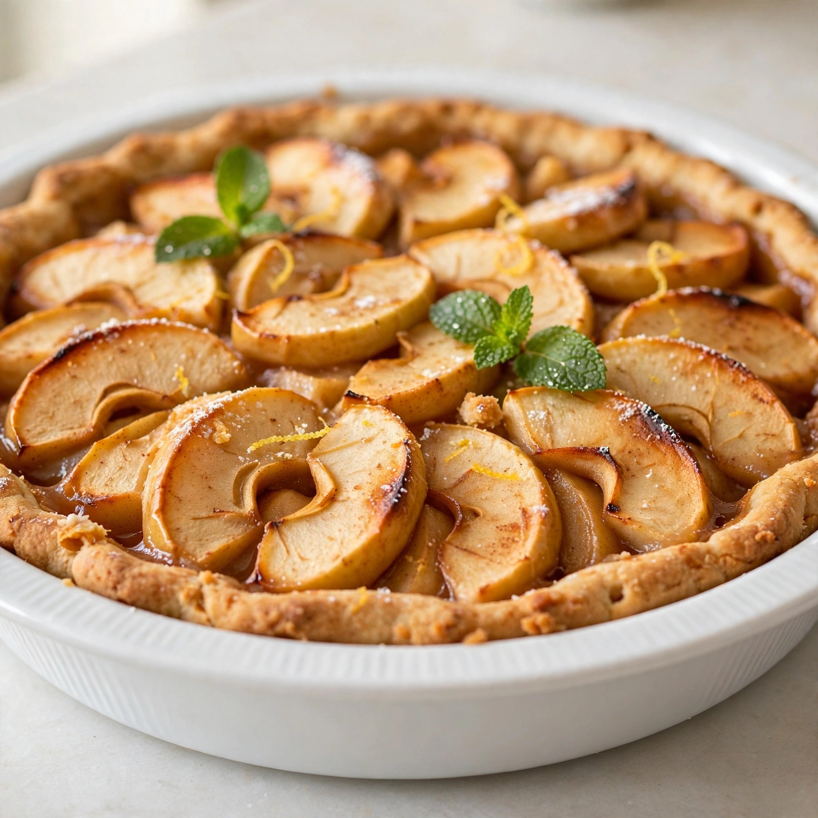 German Apple Pie (Apfelkuchen) with Buttery Shortbread Crust