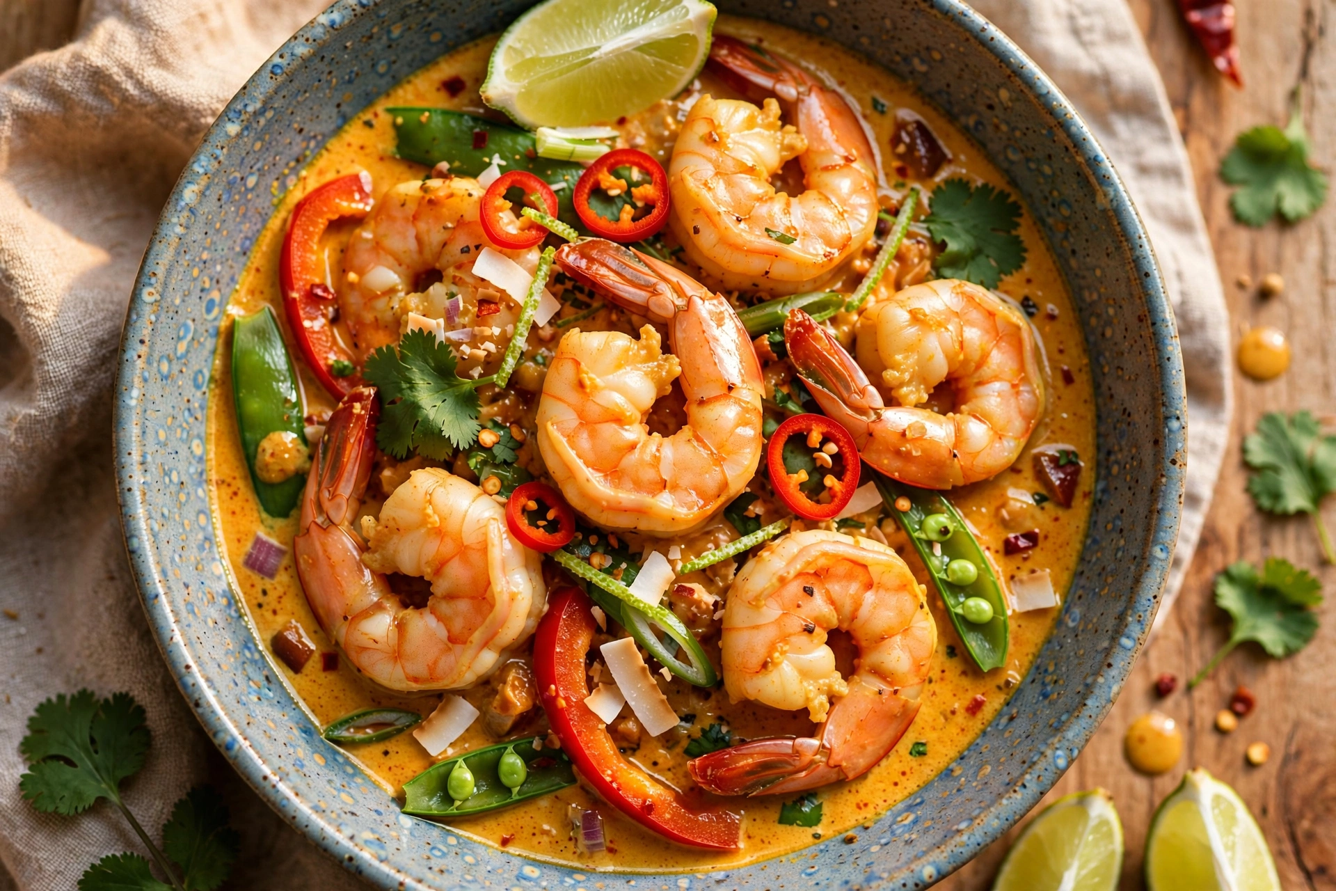 Spicy Coconut Shrimp Curry Bowl